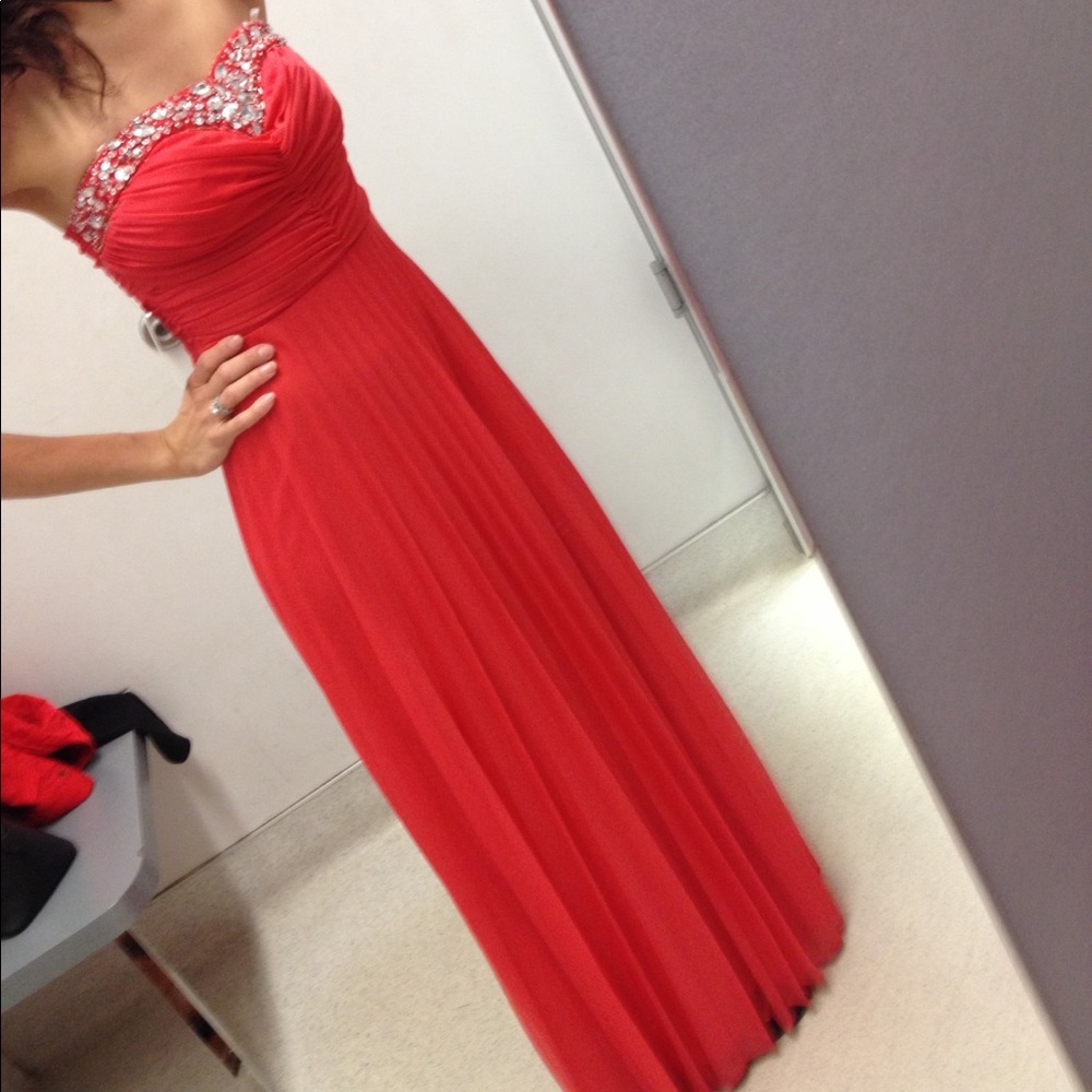 Bright Coral Formal Dress